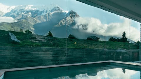 Shinta-Mani Mustang - Wellness-Center Ausblick vom Schwimmbad
